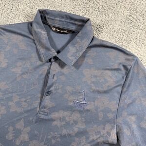 Travis Mathew Pinehurst Performance All Over Print Golf Polo Shirt Size Large